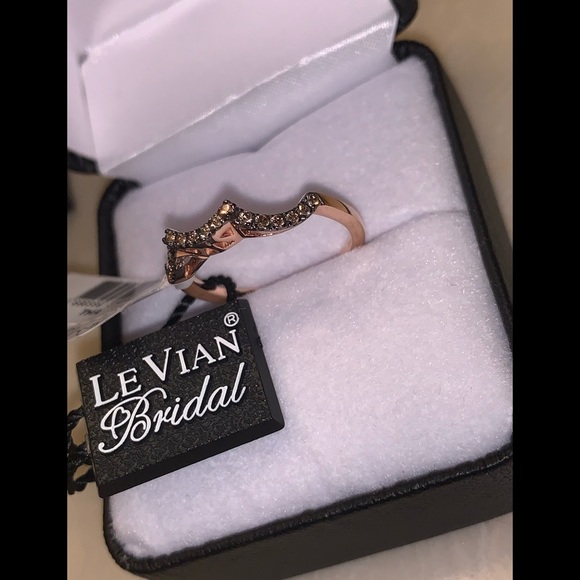 NWT Le Vian Chocolate Diamond Bridal Ring 14K Gold - Picture 6 of 12